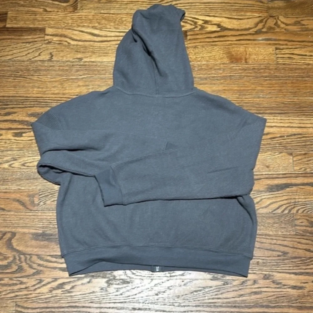 Women's Charcoal Zip-Up Hoodie - Picture 7 of 7
